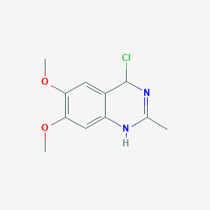 molecular formula C11H13ClN2O2 B1409468 4-Chloro-6,7-dimethoxy-2-methyl-3,4-dihydroquinazoline CAS No. 1001755-78-7