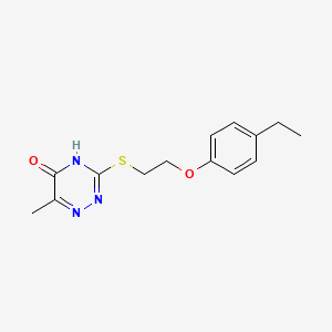 3-{[2-(4-Ethylphenoxy)ethyl]sulfanyl}-6-methyl-1,2,4-triazin-5-ol