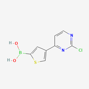 molecular formula C8H6BClN2O2S B14094720 (4-(2-Chloropyrimidin-4-yl)thiophen-2-yl)boronic acid 