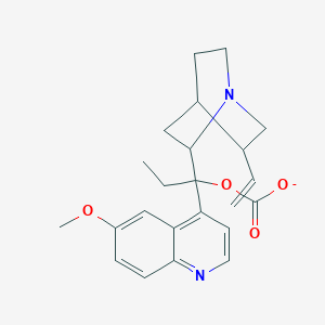 molecular formula C23H27N2O4- B14094731 Cinchonan-9-ol,6'-methoxy-, 9-(ethyl carbonate), (8a,9R)- 