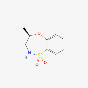 molecular formula C9H11NO3S B1409478 (R)-4-methyl-3,4-dihydro-2H-benzo[b][1,4,5]oxathiazepine 1,1-dioxide CAS No. 1799974-15-4