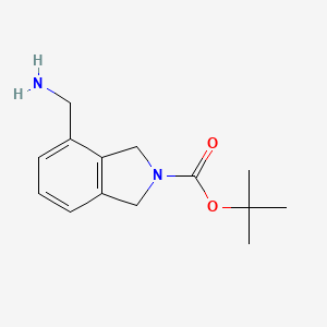 molecular formula C14H20N2O2 B1409483 Tert-butyl 4-(aminomethyl)isoindoline-2-carboxylate CAS No. 1394954-74-5