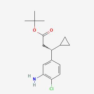 tert-butyl (3R)-3-(3-amino-4-chlorophenyl)-3-cyclopropylpropanoate