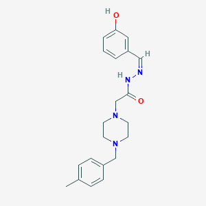 N'-[(Z)-(3-hydroxyphenyl)methylidene]-2-[4-(4-methylbenzyl)piperazin-1-yl]acetohydrazide