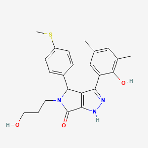 3-(2-hydroxy-3,5-dimethylphenyl)-5-(3-hydroxypropyl)-4-[4-(methylsulfanyl)phenyl]-4,5-dihydropyrrolo[3,4-c]pyrazol-6(2H)-one