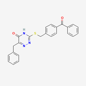 (4-{[(6-Benzyl-5-hydroxy-1,2,4-triazin-3-yl)sulfanyl]methyl}phenyl)(phenyl)methanone