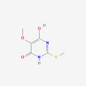 molecular formula C6H8N2O3S B1409498 5-Methoxy-2-(methylthio)pyrimidine-4,6-diol CAS No. 49668-66-8