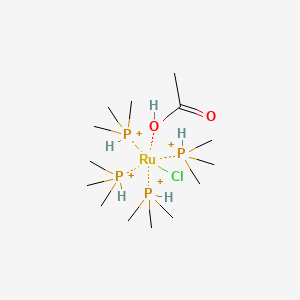 Acetic acid;chlororuthenium;trimethylphosphanium