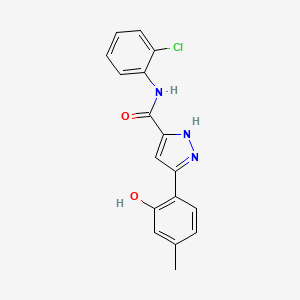 N-(2-chlorophenyl)-5-(2-hydroxy-4-methylphenyl)-1H-pyrazole-3-carboxamide