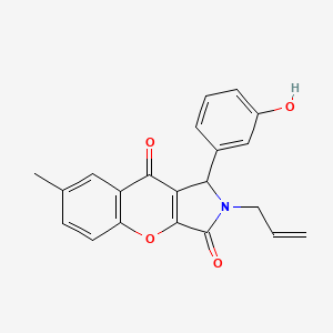 1-(3-Hydroxyphenyl)-7-methyl-2-(prop-2-en-1-yl)-1,2-dihydrochromeno[2,3-c]pyrrole-3,9-dione