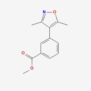 molecular formula C13H13NO3 B1409501 3-(3,5-Dimethyl-isoxazol-4-yl)-benzoic acid methyl ester CAS No. 1858241-95-8