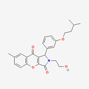 2-(2-Hydroxyethyl)-7-methyl-1-[3-(3-methylbutoxy)phenyl]-1,2-dihydrochromeno[2,3-c]pyrrole-3,9-dione