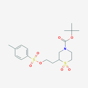 Tert-butyl 2-(2-(tosyloxy)ethyl)thiomorpholine-4-carboxylate 1,1-dioxide