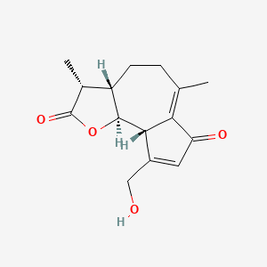 molecular formula C15H18O4 B14095075 (3R,3aS,9aS,9bS)-9-(hydroxymethyl)-3,6-dimethyl-3,3a,4,5,9a,9b-hexahydroazuleno[4,5-b]furan-2,7-dione 