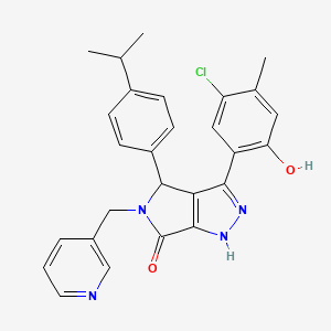 3-(5-chloro-2-hydroxy-4-methylphenyl)-4-[4-(propan-2-yl)phenyl]-5-(pyridin-3-ylmethyl)-4,5-dihydropyrrolo[3,4-c]pyrazol-6(2H)-one