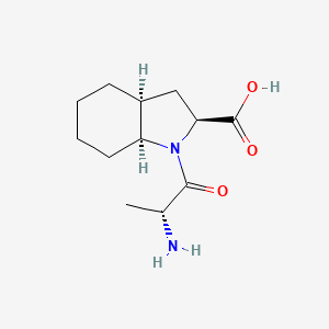 (2S,3aS,7aS)-1-[(2R)-2-aminopropanoyl]-2,3,3a,4,5,6,7,7a-octahydroindole-2-carboxylic acid