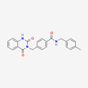 4-[(2,4-dioxo-1H-quinazolin-3-yl)methyl]-N-[(4-methylphenyl)methyl]benzamide