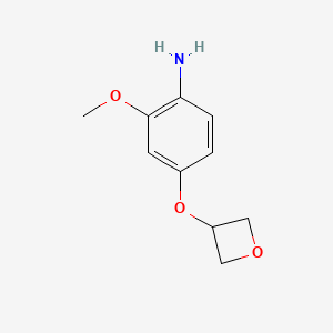 molecular formula C10H13NO3 B1409524 2-甲氧基-4-(氧杂环丁烷-3-氧基)苯胺 CAS No. 1592509-23-3