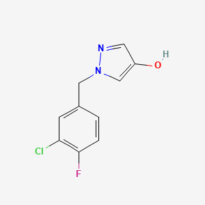 molecular formula C10H8ClFN2O B1409525 1-(3-氯-4-氟苄基)-1H-吡唑-4-醇 CAS No. 1696490-28-4