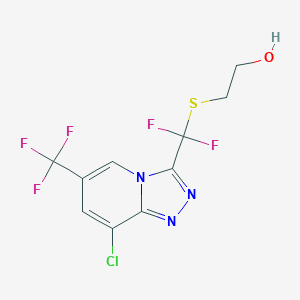 molecular formula C10H7ClF5N3OS B1409529 2-(((8-氯-6-(三氟甲基)-[1,2,4]三唑并[4,3-a]吡啶-3-基)二氟甲基)硫代)乙醇 CAS No. 1823188-16-4