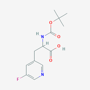 molecular formula C13H17FN2O4 B1409537 2-[{[(叔丁氧基)羰基]氨基}-3-(5-氟吡啶-3-基)丙酸 CAS No. 1379830-89-3