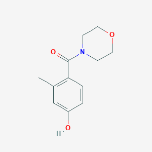 molecular formula C12H15NO3 B1409539 (4-羟基-2-甲基苯基)-吗啉-4-基-甲甲酮 CAS No. 1702070-23-2