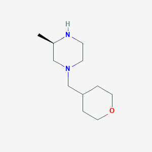 molecular formula C11H22N2O B1409540 (3R)-3-methyl-1-[(oxan-4-yl)methyl]piperazine CAS No. 1604247-77-9