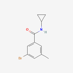 molecular formula C11H12BrNO B1409543 3-bromo-N-cyclopropyl-5-methylbenzamide CAS No. 1567106-32-4