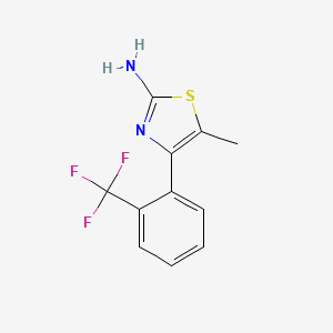 molecular formula C11H9F3N2S B1409548 5-Methyl-4-(2-trifluoromethyl-phenyl)-thiazol-2-ylamine CAS No. 1781349-81-2