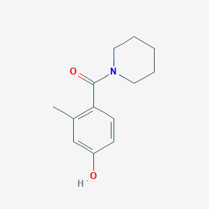 molecular formula C13H17NO2 B1409549 (4-Hydroxy-2-methyl-phenyl)-piperidin-1-yl-methanone CAS No. 1698405-66-1
