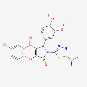 7-Chloro-1-(4-hydroxy-3-methoxyphenyl)-2-[5-(propan-2-yl)-1,3,4-thiadiazol-2-yl]-1,2-dihydrochromeno[2,3-c]pyrrole-3,9-dione