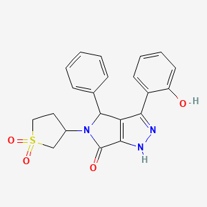 5-(1,1-dioxidotetrahydrothiophen-3-yl)-3-(2-hydroxyphenyl)-4-phenyl-4,5-dihydropyrrolo[3,4-c]pyrazol-6(1H)-one