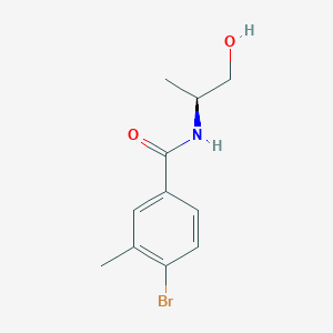 molecular formula C11H14BrNO2 B1409552 4-Bromo-N-[(2S)-1-hydroxypropan-2-yl]-3-methylbenzamide CAS No. 1568249-13-7