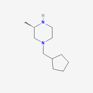 molecular formula C11H22N2 B1409554 (3S)-1-(Cyclopentylmethyl)-3-methylpiperazine CAS No. 1604383-77-8