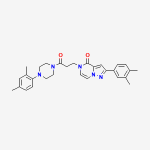 2-(3,4-dimethylphenyl)-5-{3-[4-(2,4-dimethylphenyl)piperazin-1-yl]-3-oxopropyl}pyrazolo[1,5-a]pyrazin-4(5H)-one