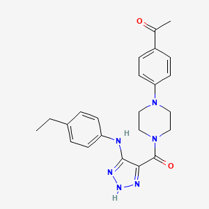 1-{4-[4-({5-[(4-ethylphenyl)amino]-1H-1,2,3-triazol-4-yl}carbonyl)piperazin-1-yl]phenyl}ethanone