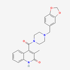 [4-(1,3-Benzodioxol-5-ylmethyl)piperazin-1-yl](2-hydroxy-3-methylquinolin-4-yl)methanone