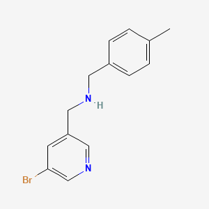[(5-Bromopyridin-3-yl)methyl][(4-methylphenyl)methyl]amine