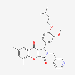 1-[3-Methoxy-4-(3-methylbutoxy)phenyl]-5,7-dimethyl-2-(pyridin-3-ylmethyl)-1,2-dihydrochromeno[2,3-c]pyrrole-3,9-dione