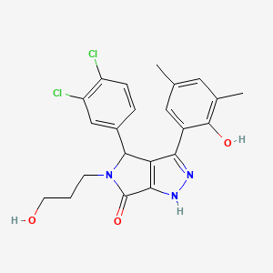 4-(3,4-dichlorophenyl)-3-(2-hydroxy-3,5-dimethylphenyl)-5-(3-hydroxypropyl)-4,5-dihydropyrrolo[3,4-c]pyrazol-6(2H)-one