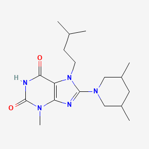 8-(3,5-dimethylpiperidin-1-yl)-3-methyl-7-(3-methylbutyl)-3,7-dihydro-1H-purine-2,6-dione