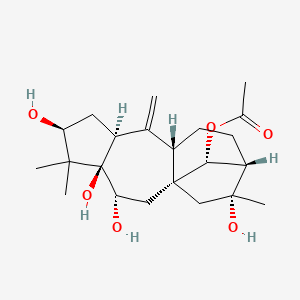 [(1S,3R,4R,6S,8S,10S,13S,14R,16R)-3,4,6,14-tetrahydroxy-5,5,14-trimethyl-9-methylidene-16-tetracyclo[11.2.1.01,10.04,8]hexadecanyl] acetate