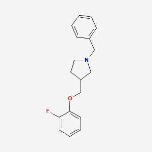 molecular formula C18H20FNO B1409562 1-Benzyl-3-(2-fluoro-phenoxymethyl)-pyrrolidine CAS No. 1226785-07-4