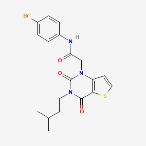 molecular formula C19H20BrN3O3S B14095647 N-(4-bromophenyl)-2-[3-(3-methylbutyl)-2,4-dioxo-3,4-dihydrothieno[3,2-d]pyrimidin-1(2H)-yl]acetamide 