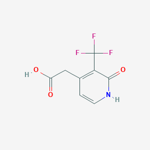 molecular formula C8H6F3NO3 B1409566 2-Hydroxy-3-(trifluoromethyl)pyridine-4-acetic acid CAS No. 1228898-07-4