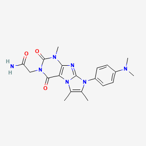 2-(8-(4-(dimethylamino)phenyl)-1,6,7-trimethyl-2,4-dioxo-1H-imidazo[2,1-f]purin-3(2H,4H,8H)-yl)acetamide