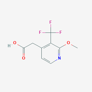molecular formula C9H8F3NO3 B1409574 2-Methoxy-3-(trifluoromethyl)pyridine-4-acetic acid CAS No. 1227581-24-9