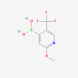 molecular formula C7H7BF3NO3 B1409575 2-Methoxy-5-(trifluoromethyl)pyridine-4-boronic acid CAS No. 1630193-64-4