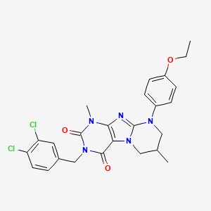 3-[(3,4-dichlorophenyl)methyl]-9-(4-ethoxyphenyl)-1,7-dimethyl-7,8-dihydro-6H-purino[7,8-a]pyrimidine-2,4-dione