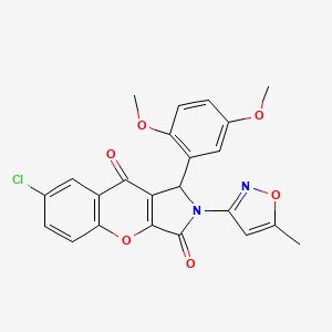 7-Chloro-1-(2,5-dimethoxyphenyl)-2-(5-methyl-1,2-oxazol-3-yl)-1,2-dihydrochromeno[2,3-c]pyrrole-3,9-dione